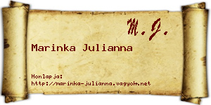 Marinka Julianna névjegykártya